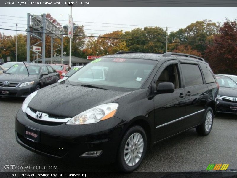 Black / Taupe 2009 Toyota Sienna Limited AWD