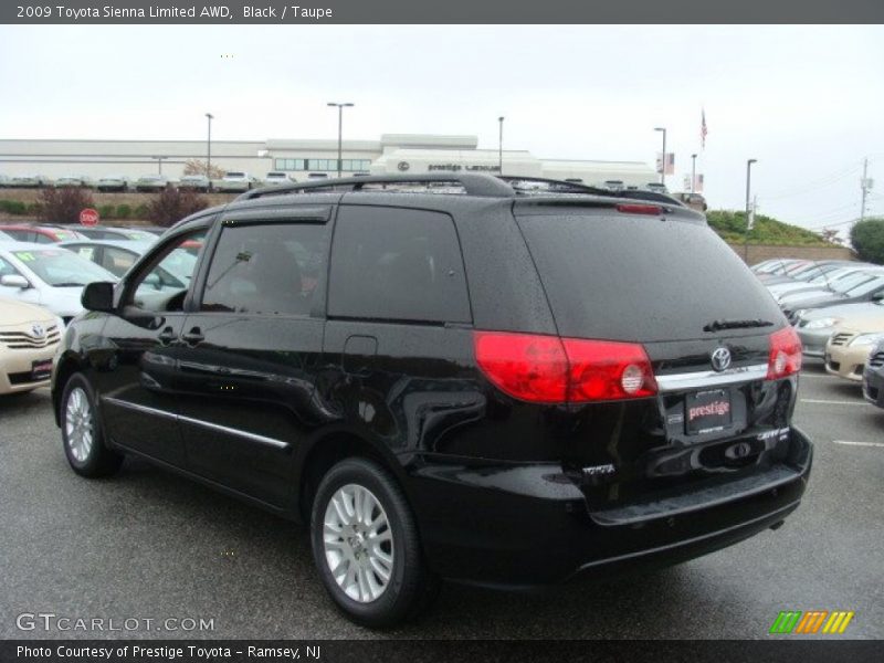 Black / Taupe 2009 Toyota Sienna Limited AWD