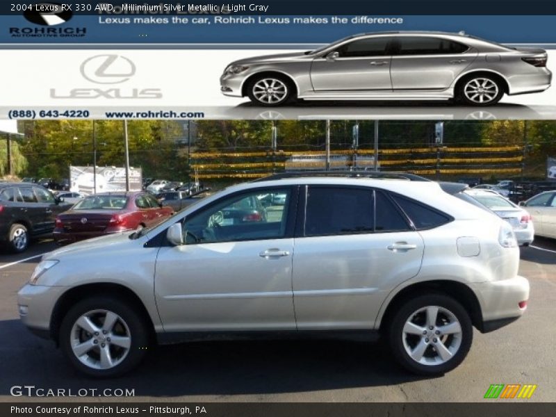 Millinnium Silver Metallic / Light Gray 2004 Lexus RX 330 AWD