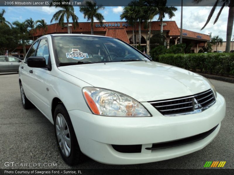 Igloo White / Tan 2006 Mitsubishi Lancer ES