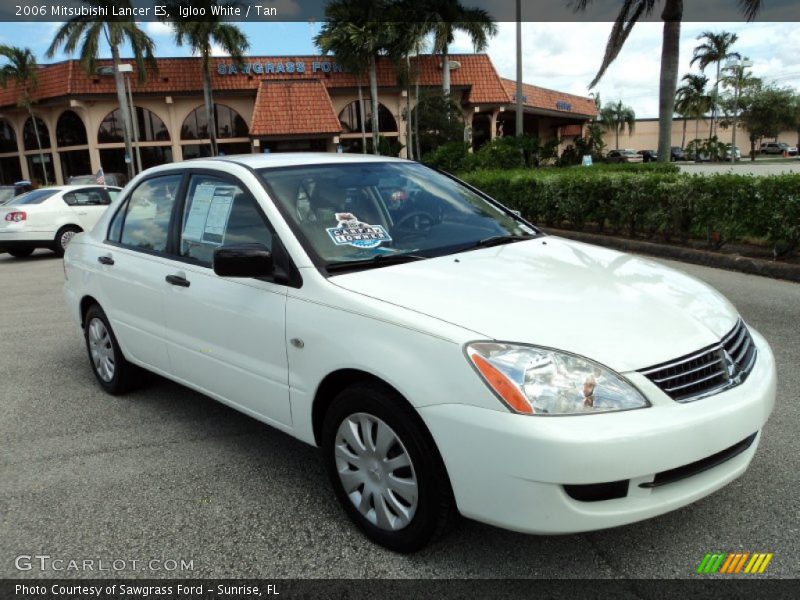 Igloo White / Tan 2006 Mitsubishi Lancer ES