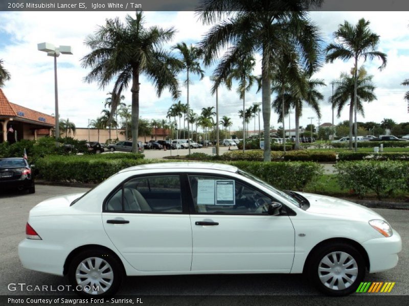 Igloo White / Tan 2006 Mitsubishi Lancer ES