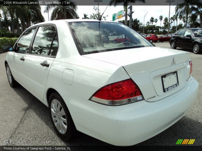 Igloo White / Tan 2006 Mitsubishi Lancer ES