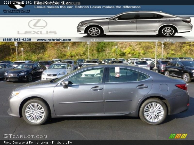 Nebula Gray Pearl / Black 2013 Lexus ES 350
