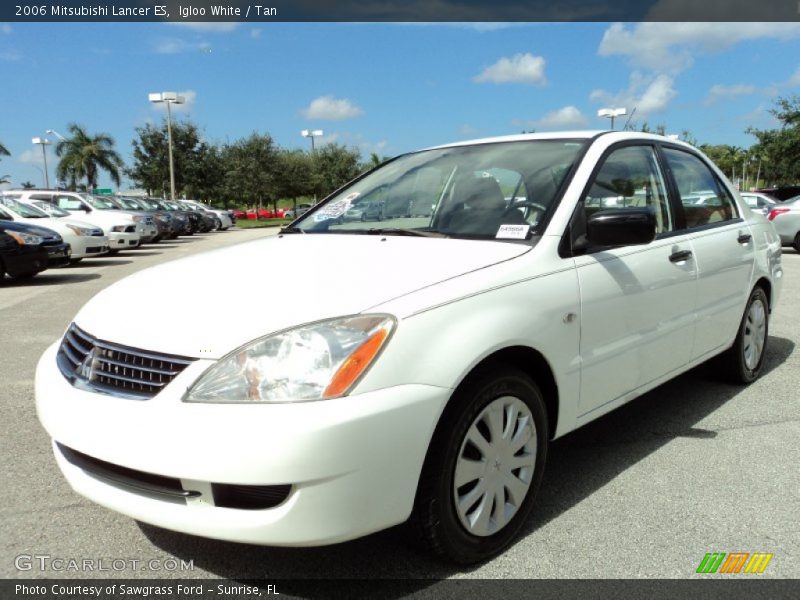 Igloo White / Tan 2006 Mitsubishi Lancer ES