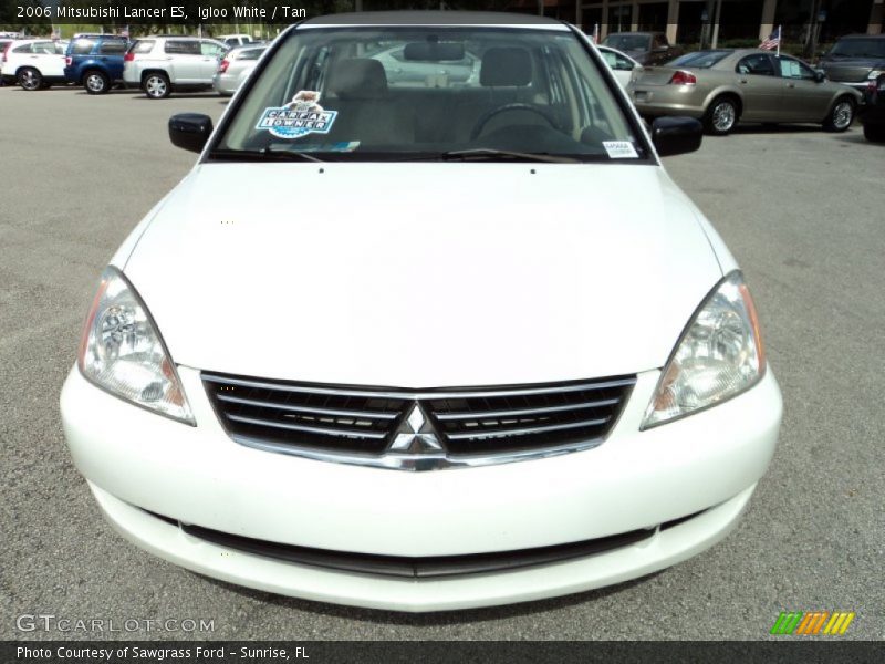Igloo White / Tan 2006 Mitsubishi Lancer ES