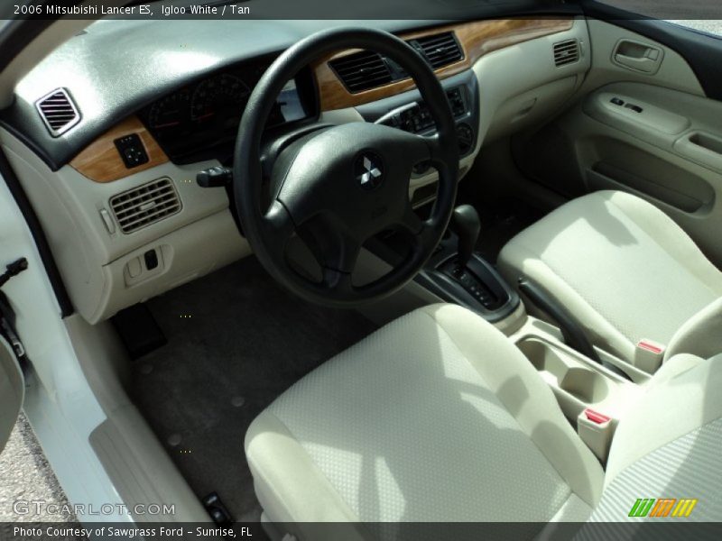Igloo White / Tan 2006 Mitsubishi Lancer ES