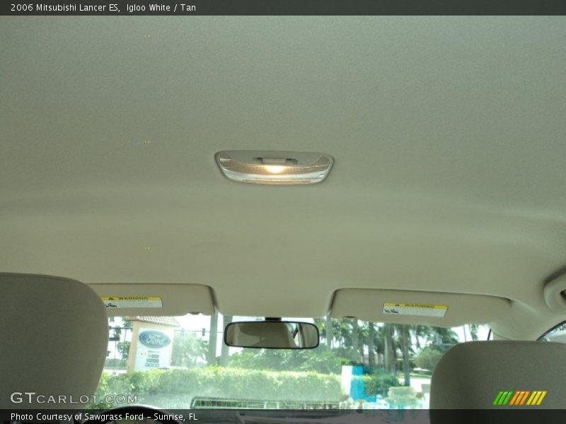 Igloo White / Tan 2006 Mitsubishi Lancer ES