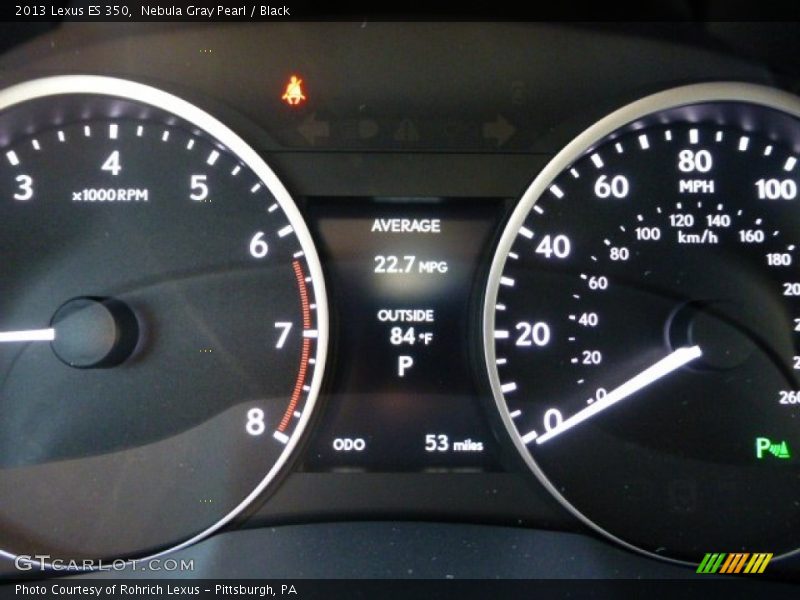 Nebula Gray Pearl / Black 2013 Lexus ES 350