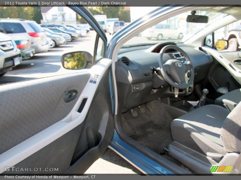 Bayou Blue Pearl / Dark Charcoal 2011 Toyota Yaris 3 Door Liftback