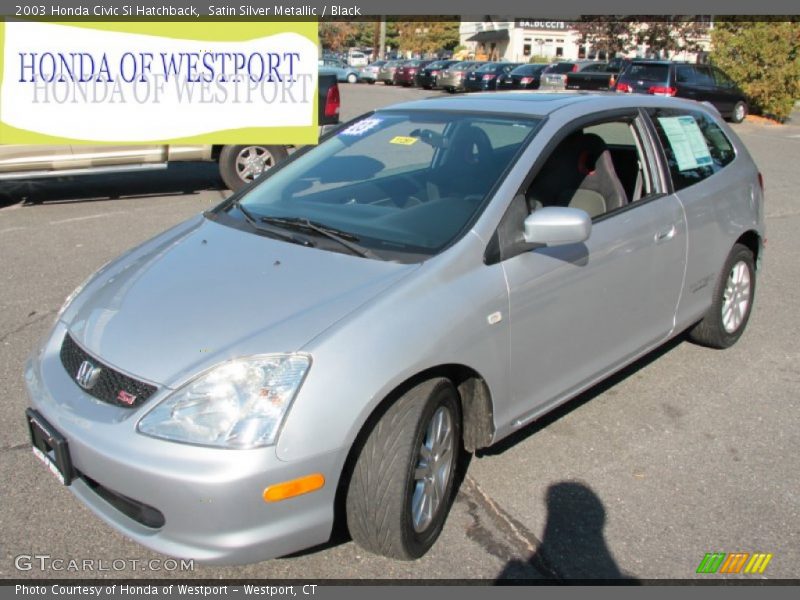 Satin Silver Metallic / Black 2003 Honda Civic Si Hatchback