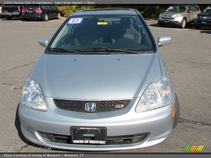 Satin Silver Metallic / Black 2003 Honda Civic Si Hatchback