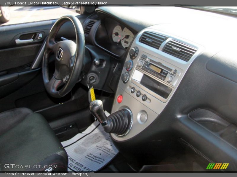 Satin Silver Metallic / Black 2003 Honda Civic Si Hatchback