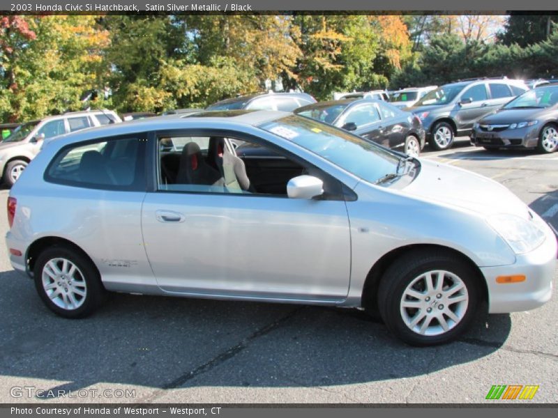 Satin Silver Metallic / Black 2003 Honda Civic Si Hatchback