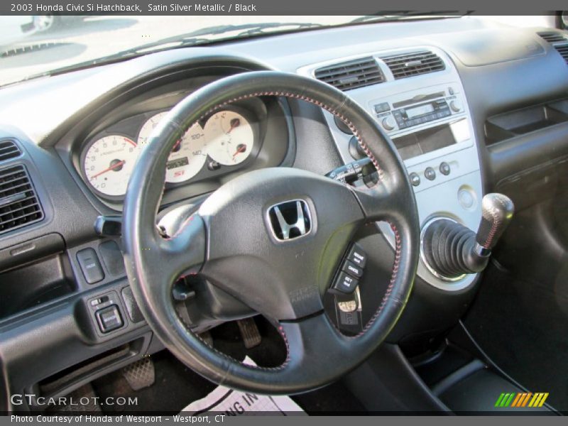 Satin Silver Metallic / Black 2003 Honda Civic Si Hatchback