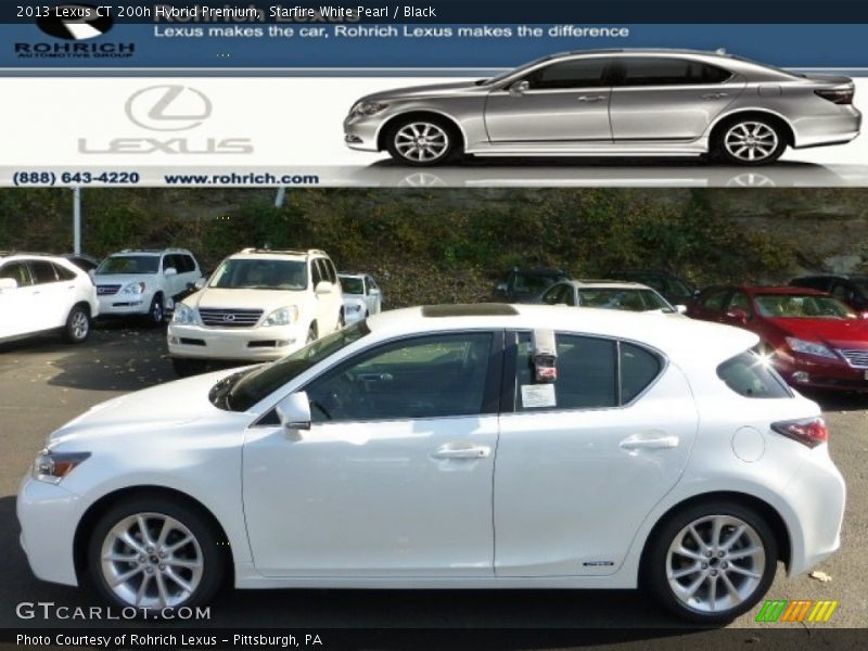 Starfire White Pearl / Black 2013 Lexus CT 200h Hybrid Premium