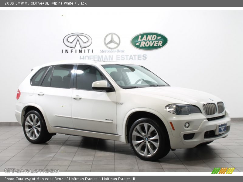 Alpine White / Black 2009 BMW X5 xDrive48i