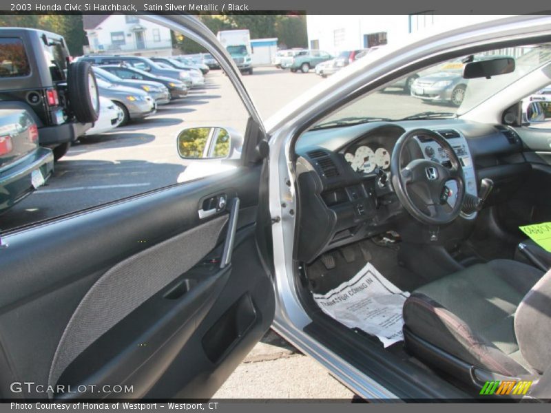 Satin Silver Metallic / Black 2003 Honda Civic Si Hatchback