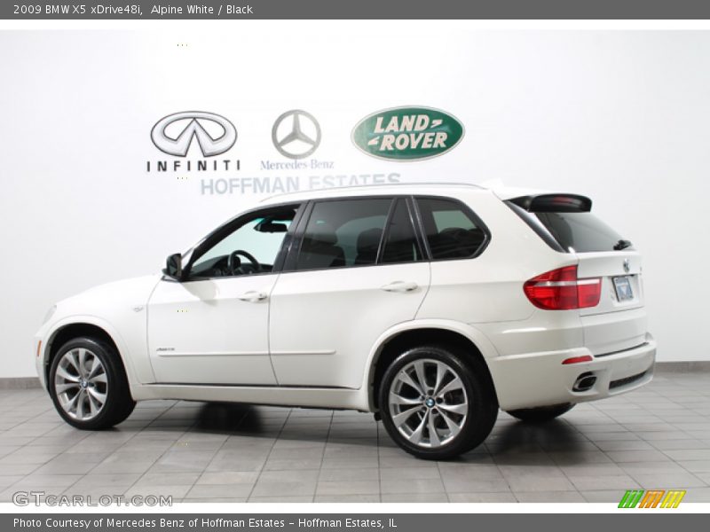 Alpine White / Black 2009 BMW X5 xDrive48i