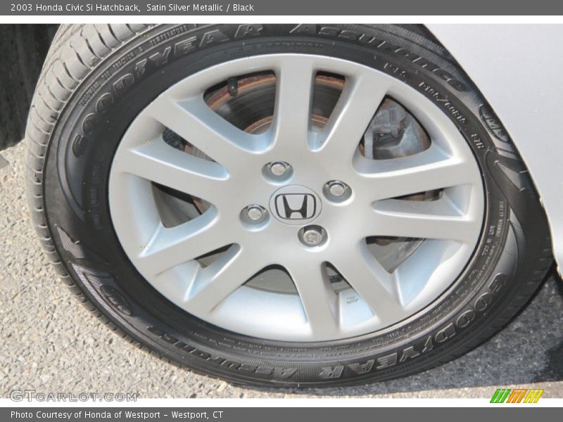 Satin Silver Metallic / Black 2003 Honda Civic Si Hatchback