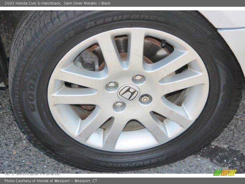 Satin Silver Metallic / Black 2003 Honda Civic Si Hatchback