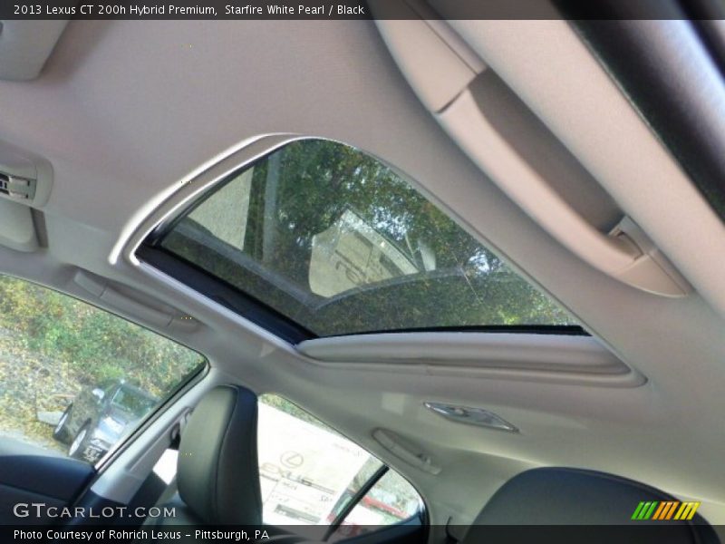 Sunroof of 2013 CT 200h Hybrid Premium