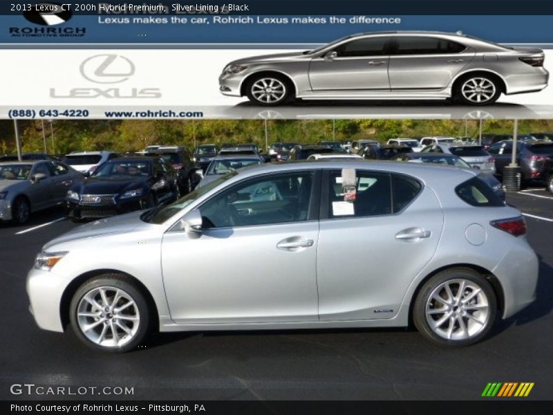 Silver Lining / Black 2013 Lexus CT 200h Hybrid Premium