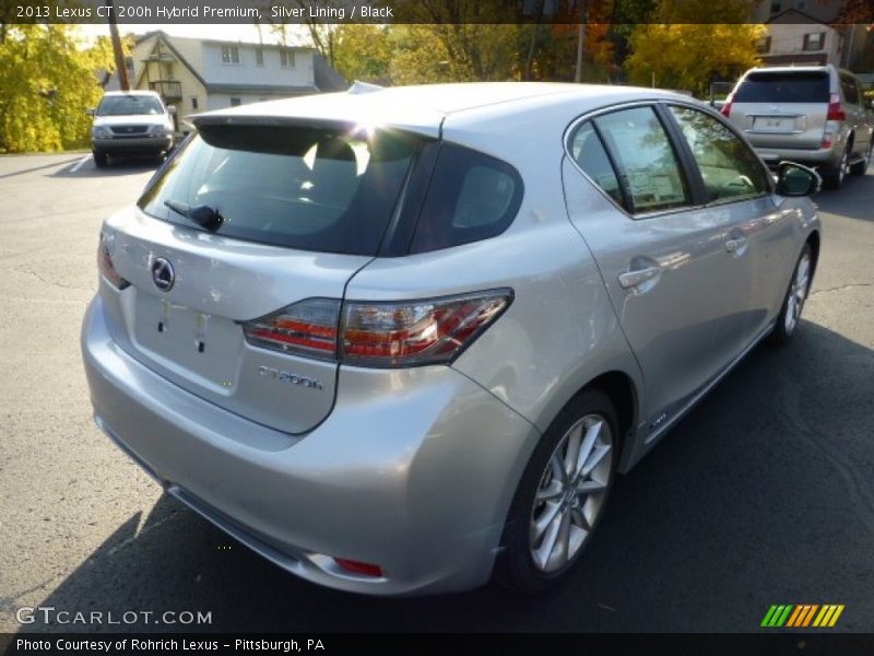 Silver Lining / Black 2013 Lexus CT 200h Hybrid Premium