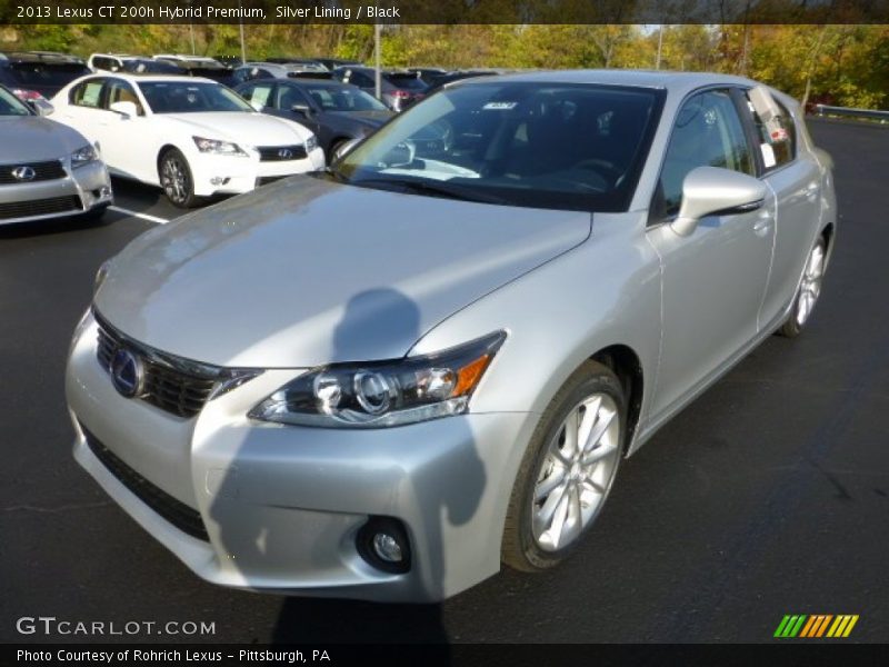 Silver Lining / Black 2013 Lexus CT 200h Hybrid Premium