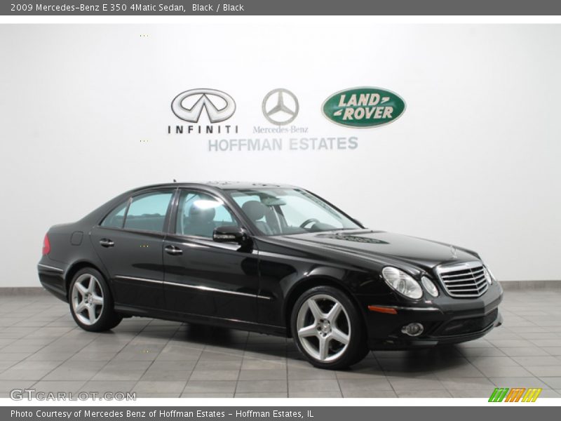 Black / Black 2009 Mercedes-Benz E 350 4Matic Sedan