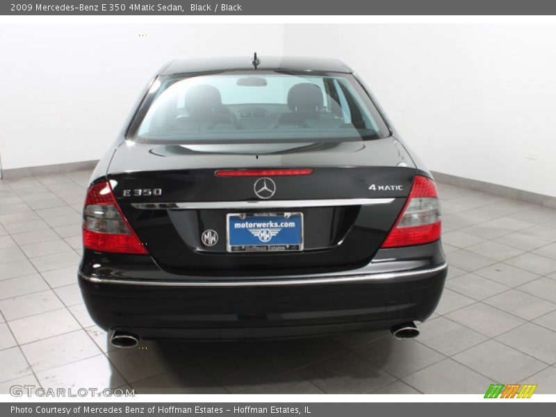 Black / Black 2009 Mercedes-Benz E 350 4Matic Sedan