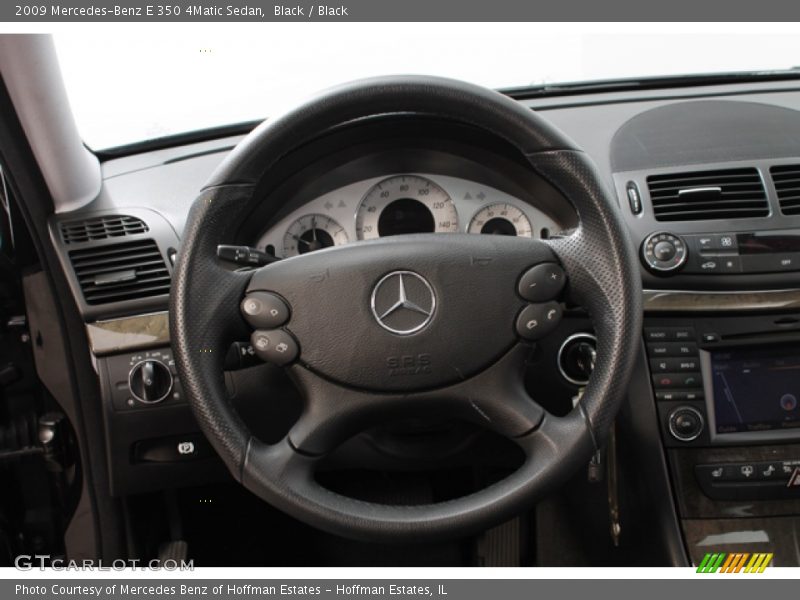Black / Black 2009 Mercedes-Benz E 350 4Matic Sedan