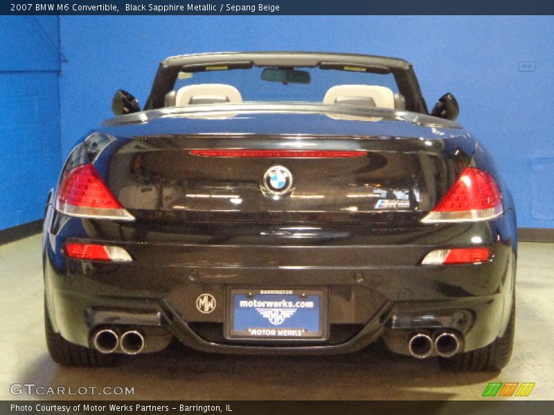 Black Sapphire Metallic / Sepang Beige 2007 BMW M6 Convertible