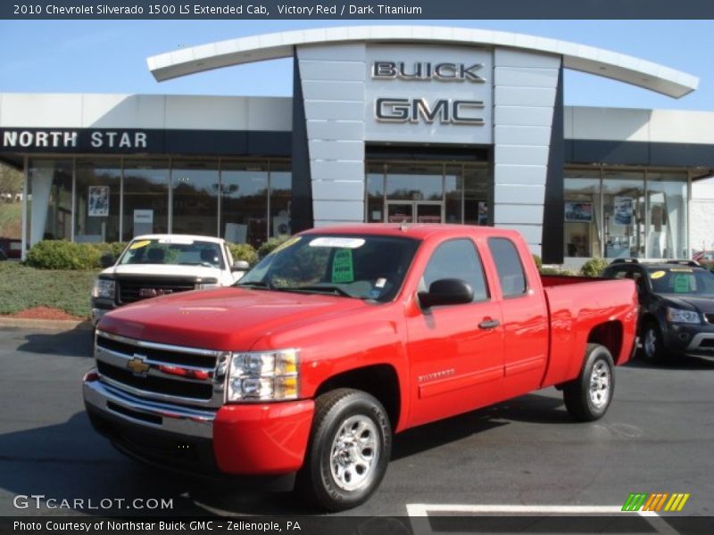 Victory Red / Dark Titanium 2010 Chevrolet Silverado 1500 LS Extended Cab