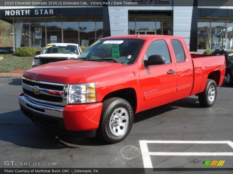 Victory Red / Dark Titanium 2010 Chevrolet Silverado 1500 LS Extended Cab