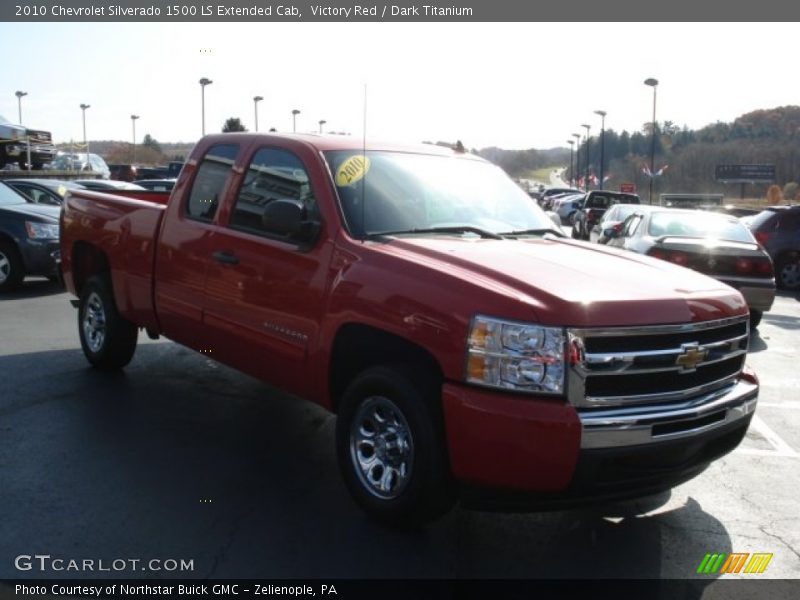 Victory Red / Dark Titanium 2010 Chevrolet Silverado 1500 LS Extended Cab
