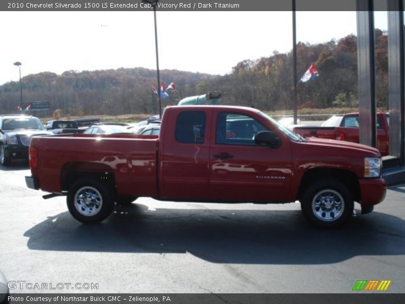 Victory Red / Dark Titanium 2010 Chevrolet Silverado 1500 LS Extended Cab