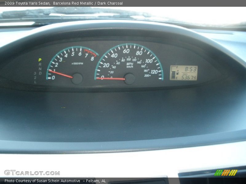 Barcelona Red Metallic / Dark Charcoal 2009 Toyota Yaris Sedan