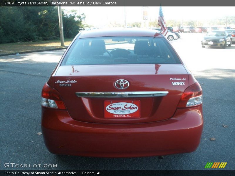 Barcelona Red Metallic / Dark Charcoal 2009 Toyota Yaris Sedan