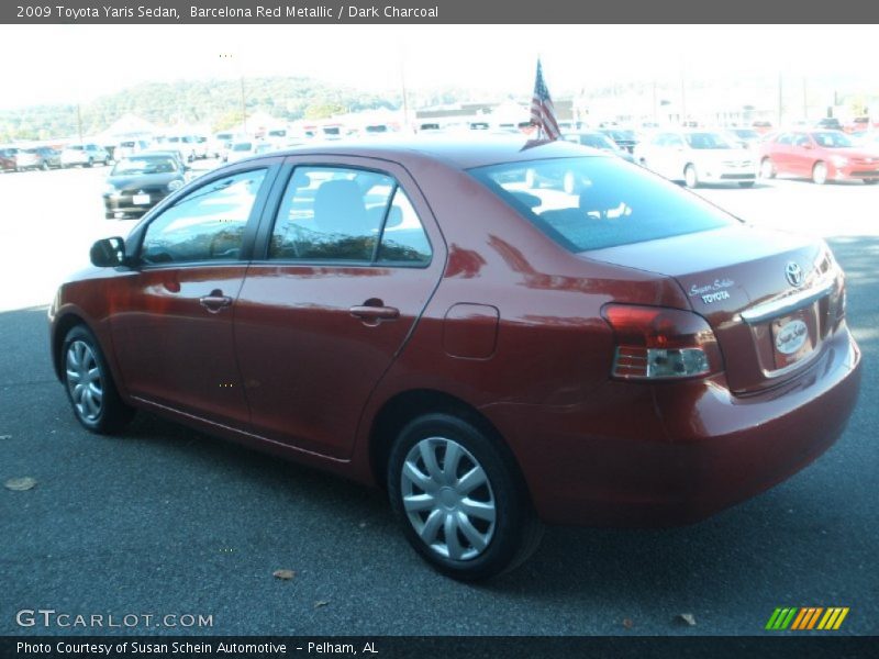 Barcelona Red Metallic / Dark Charcoal 2009 Toyota Yaris Sedan