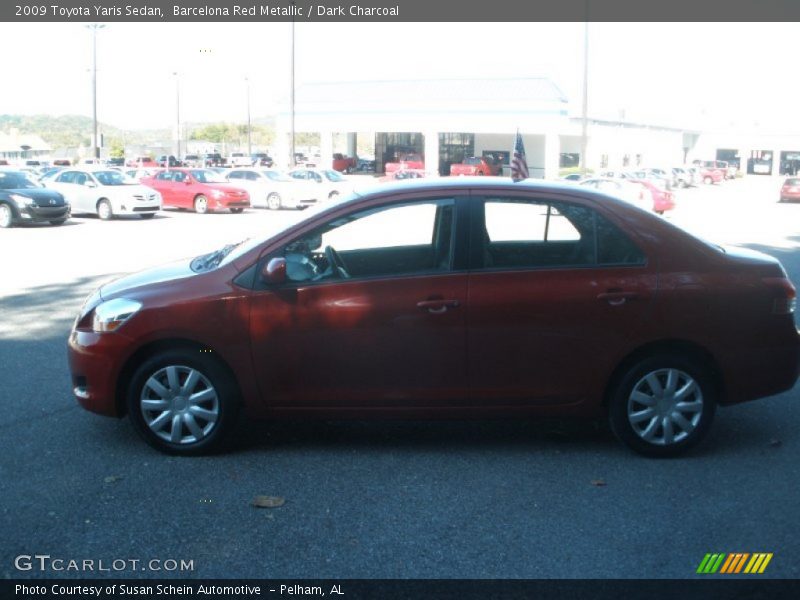 Barcelona Red Metallic / Dark Charcoal 2009 Toyota Yaris Sedan