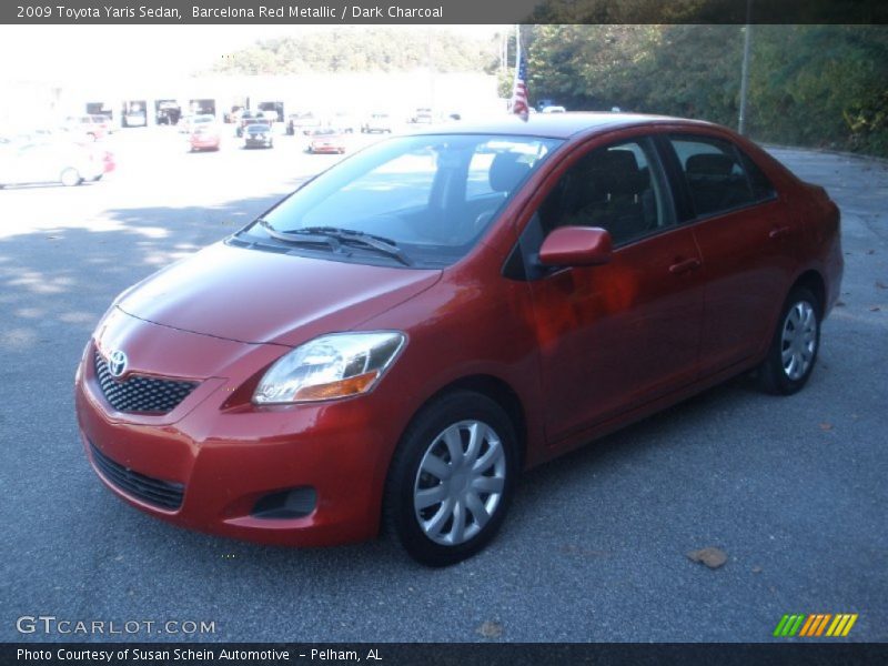 Barcelona Red Metallic / Dark Charcoal 2009 Toyota Yaris Sedan
