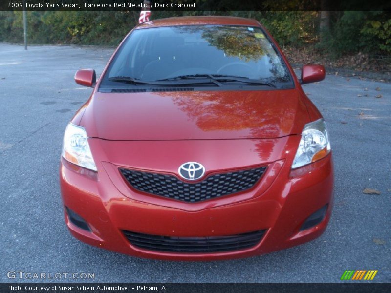 Barcelona Red Metallic / Dark Charcoal 2009 Toyota Yaris Sedan