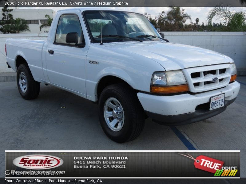 Oxford White / Medium Graphite 2000 Ford Ranger XL Regular Cab