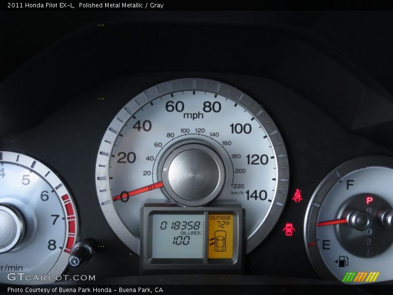 Polished Metal Metallic / Gray 2011 Honda Pilot EX-L
