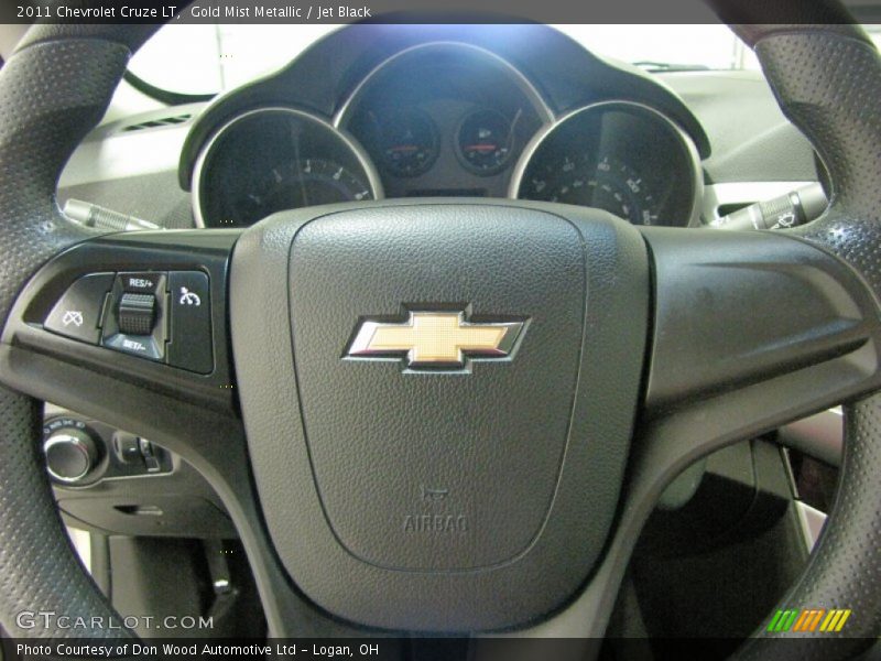 Gold Mist Metallic / Jet Black 2011 Chevrolet Cruze LT
