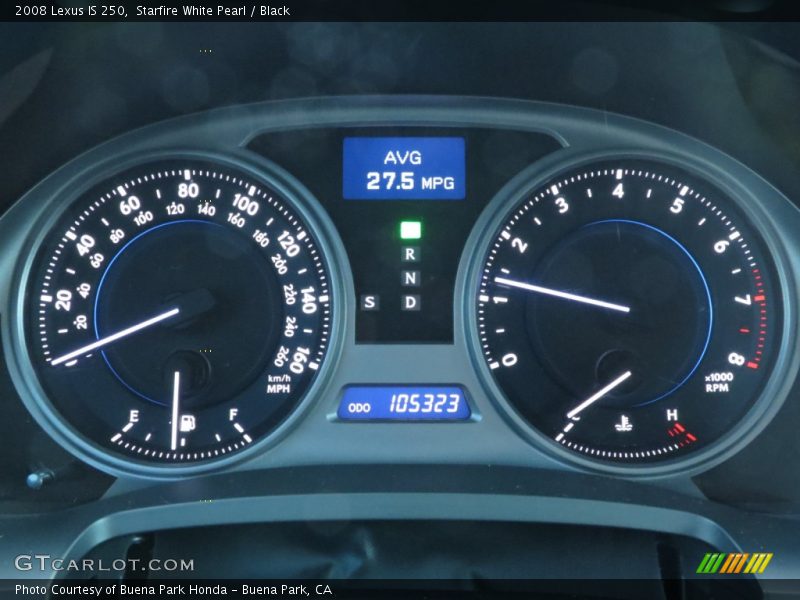 Starfire White Pearl / Black 2008 Lexus IS 250