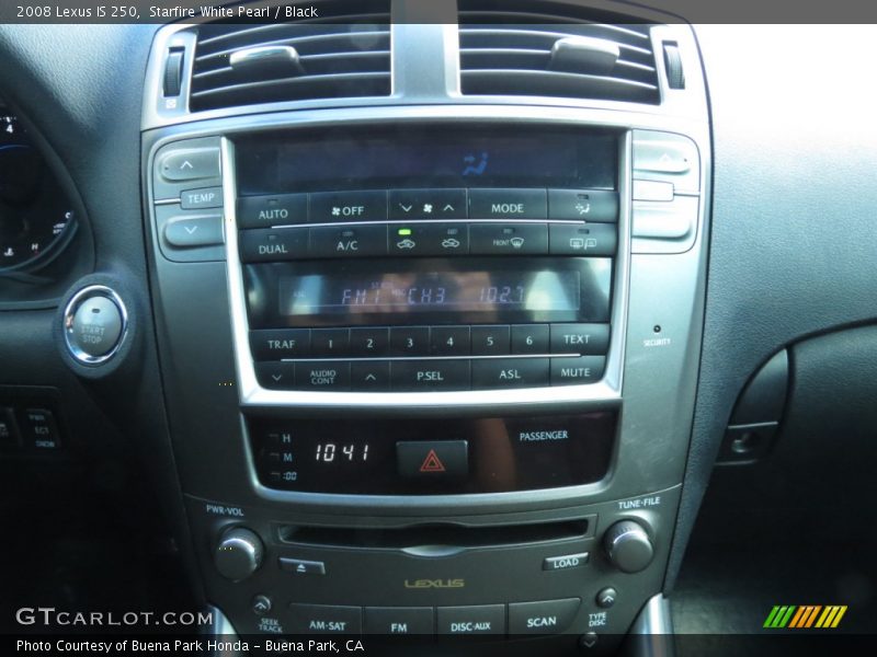 Starfire White Pearl / Black 2008 Lexus IS 250
