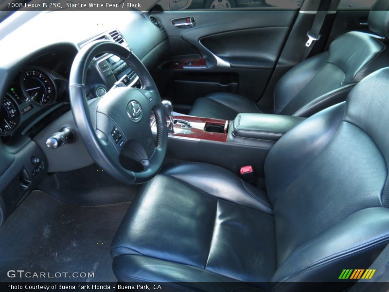 Starfire White Pearl / Black 2008 Lexus IS 250