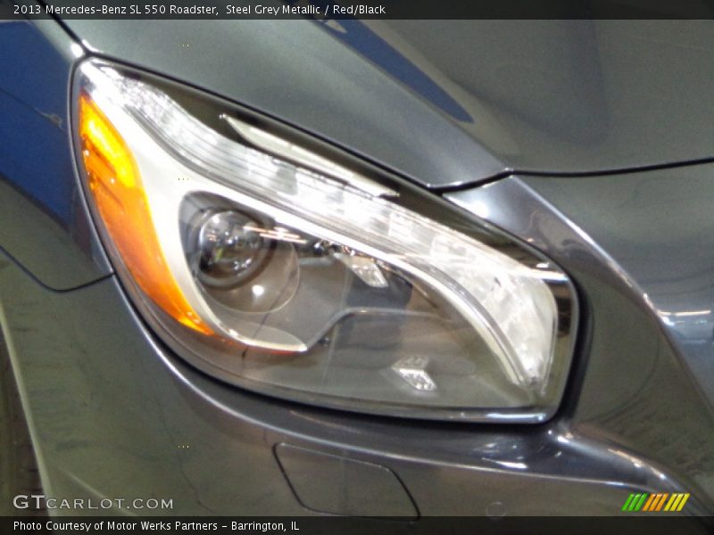 Steel Grey Metallic / Red/Black 2013 Mercedes-Benz SL 550 Roadster